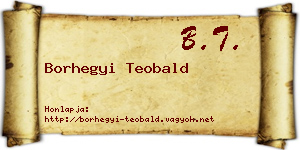 Borhegyi Teobald névjegykártya